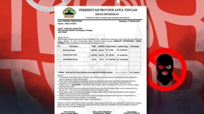 hoaks pemesanan barang Dinas Pendidikan Jawa Tengah