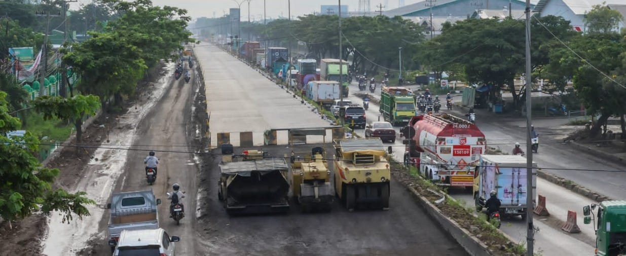 erbaikan jalan nasional di Jawa Tengah jelang mudik Lebaran