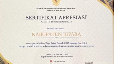 Skor daya saing daerah Jepara 2025 meningkat