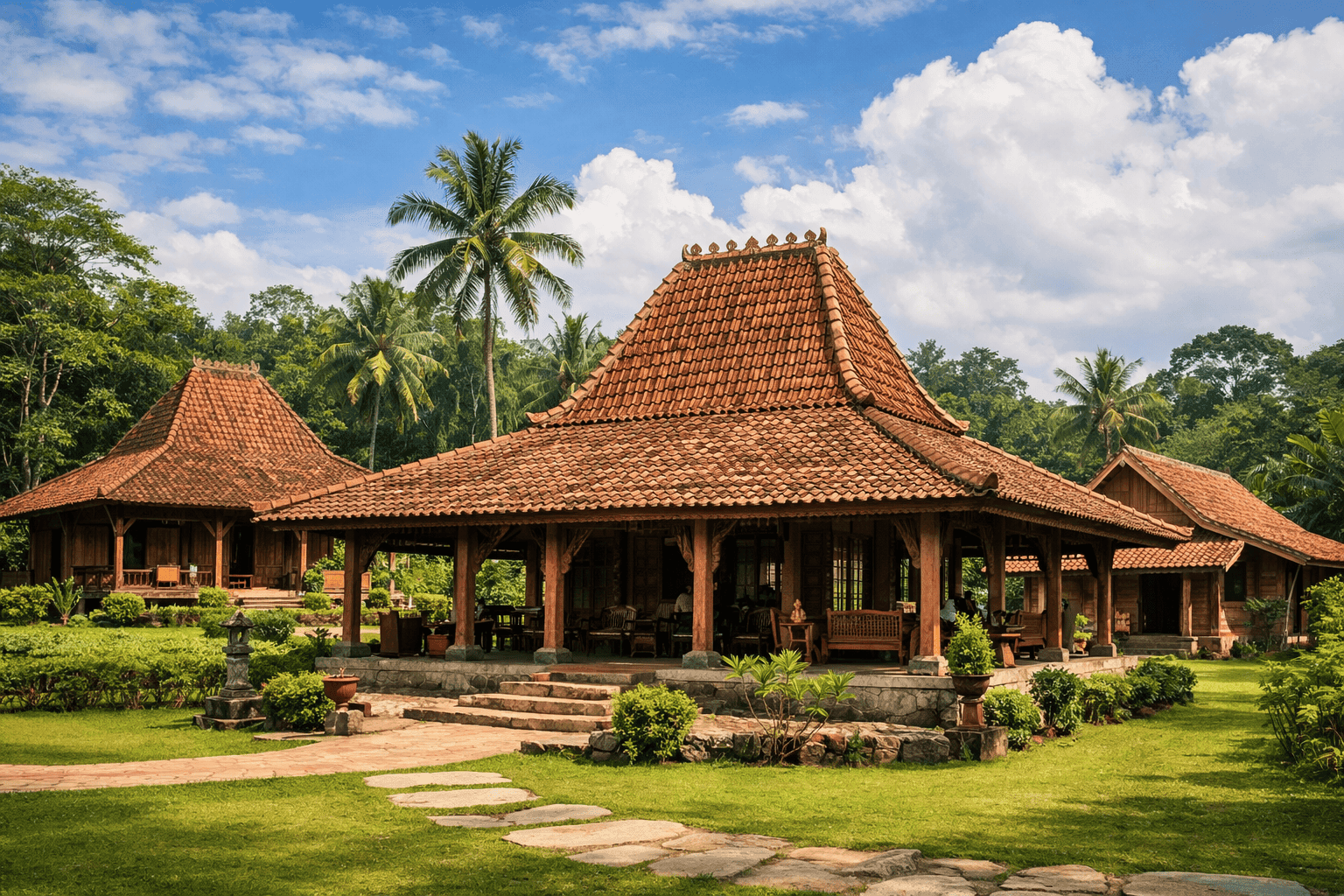 Rumah adat Jawa Tengah Joglo tradisional