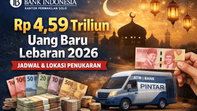 Uang baru Lebaran 2026 BI Solo Rp4,59 triliun lengkap jadwal dan lokasi penukaran