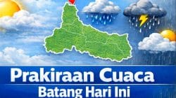 Prakiraan cuaca Batang hari ini 9 Maret 2026 berawan pagi hingga hujan ringan sore hari