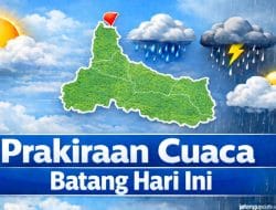 Prakiraan Cuaca Batang Hari Ini 16–22 Maret 2026, Berawan dan Hujan Ringan Sore