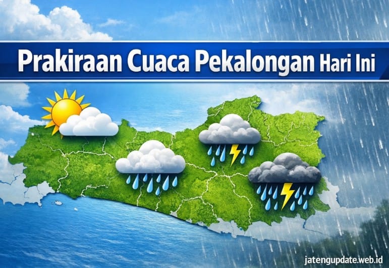 Prakiraan cuaca Pekalongan hari ini 9 Maret 2026 cerah berawan pagi hingga hujan ringan sore hari