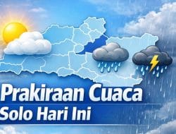 Cuaca Solo Hari Ini 9 Maret 2026: Berawan Pagi, Hujan Ringan Siang