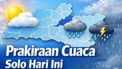 Prakiraan cuaca Solo hari ini 9 Maret 2026 berawan pagi hingga hujan ringan sore hari