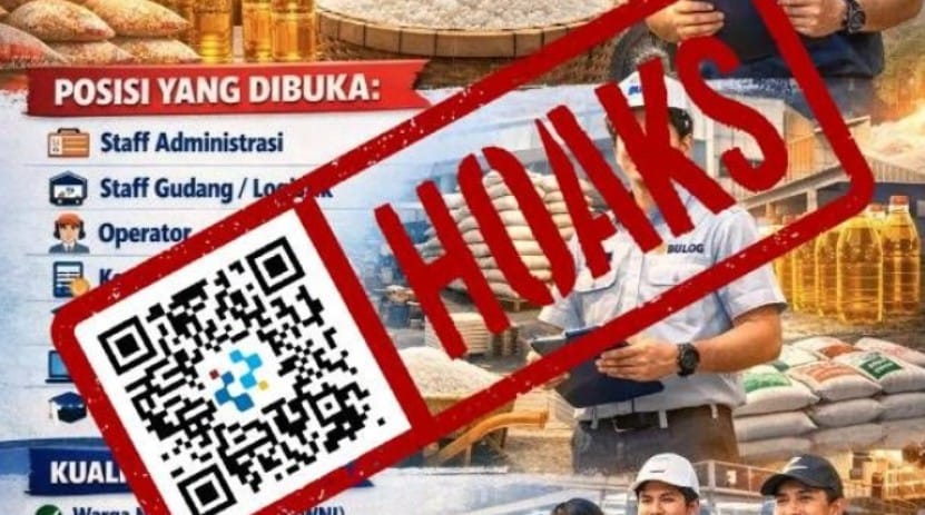 Klarifikasi hoaks lowongan kerja Perum Bulog yang beredar di media sosial TikTok