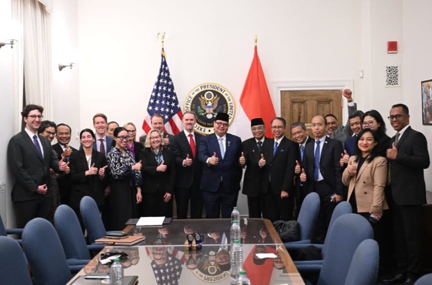 Menko Airlangga Hartarto menyampaikan kesepakatan dagang Indonesia AS dengan tarif nol persen untuk 1.819 produk di Washington DC