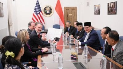 Presiden Prabowo Subianto dan Presiden Donald Trump menandatangani perjanjian dagang resiprokal Indonesia AS di Washington DC