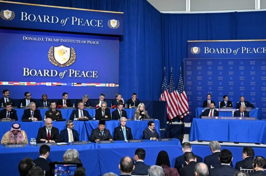 Presiden Prabowo Subianto menghadiri pertemuan perdana Board of Peace di Washington DC bersama Presiden Donald Trump