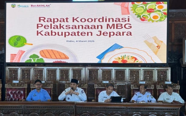 Rapat koordinasi Program Makan Bergizi Gratis Jepara di Pendapa Kartini