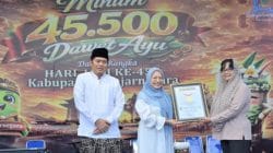 Ribuan gelas dawet ayu saat bukber Banjarnegara