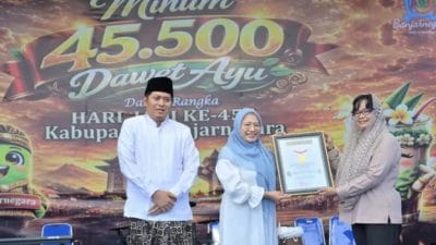 Ribuan gelas dawet ayu saat bukber Banjarnegara